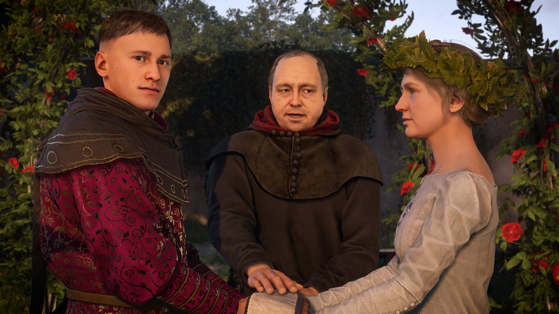 A young couple married in Bohemia in a screenshot from Kingdom to 2: Liberation