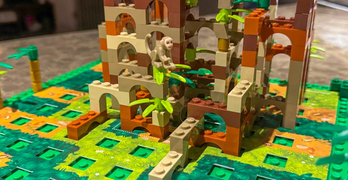 Monkey Palace, a Lego tower building game for the whole family, is discounted 72%