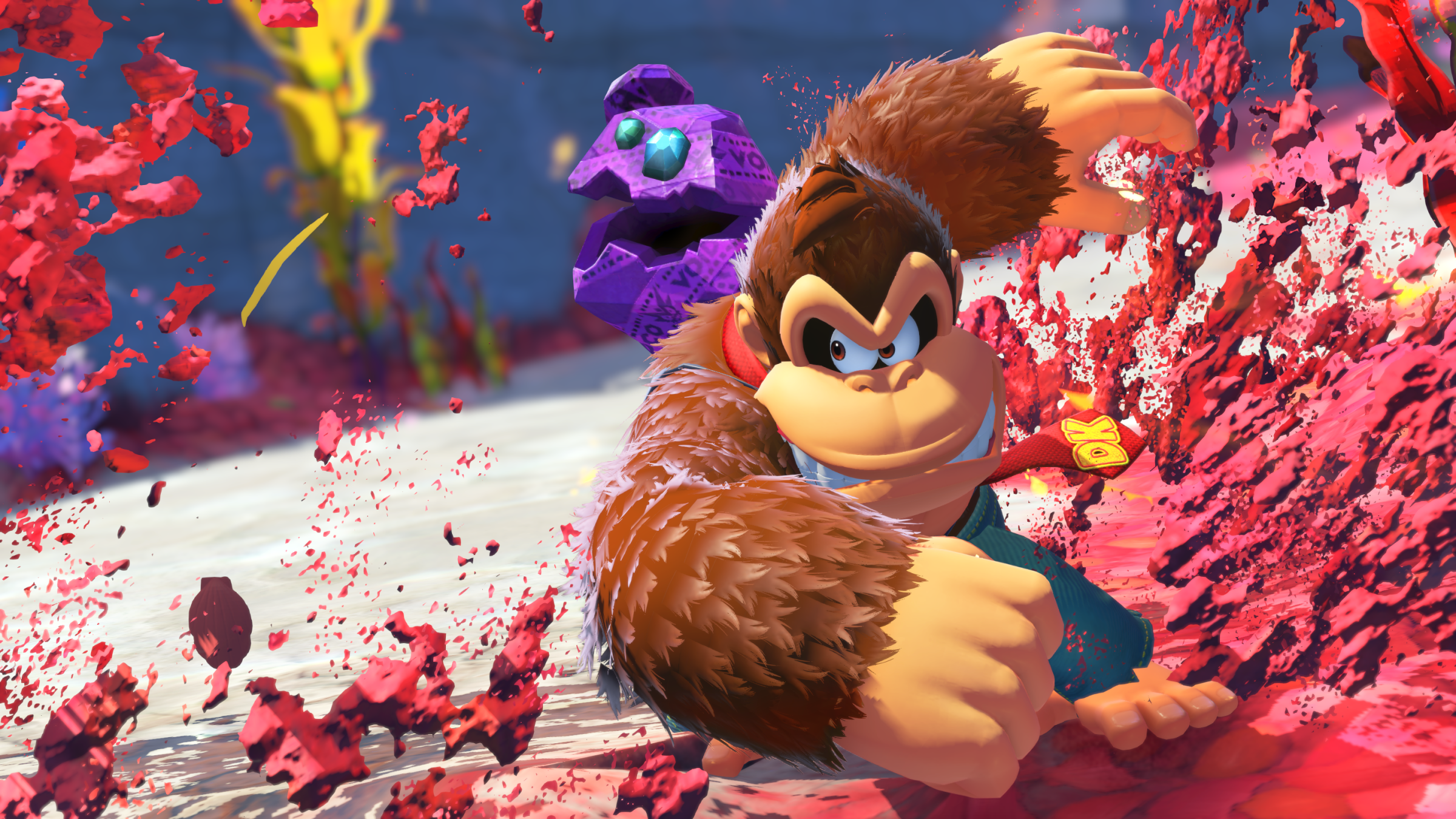 Donkey Kong hit the screen in Donkey Kong Bananza